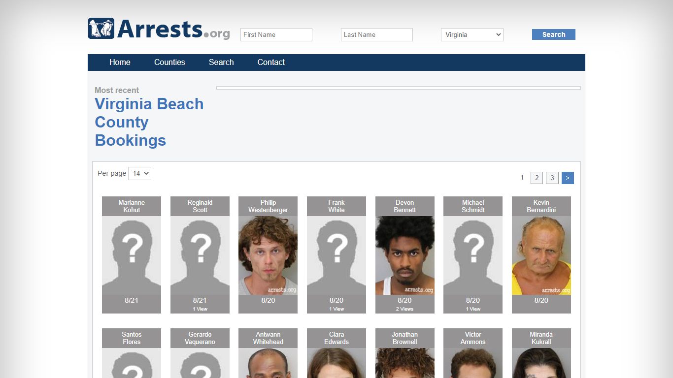 Virginia Beach County Arrests and Inmate Search